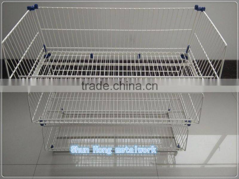 2016 new style folding Oblique mouth cage , Oblique mouth basket,wire basket