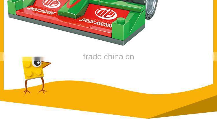 2016 innovative product DIY cheap kids racing go kart building blocks toys for kids