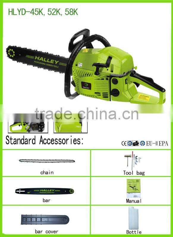 Gas Powered Tobacco Plants Cut Machine 5200 Chain Saw HLYD - 52K