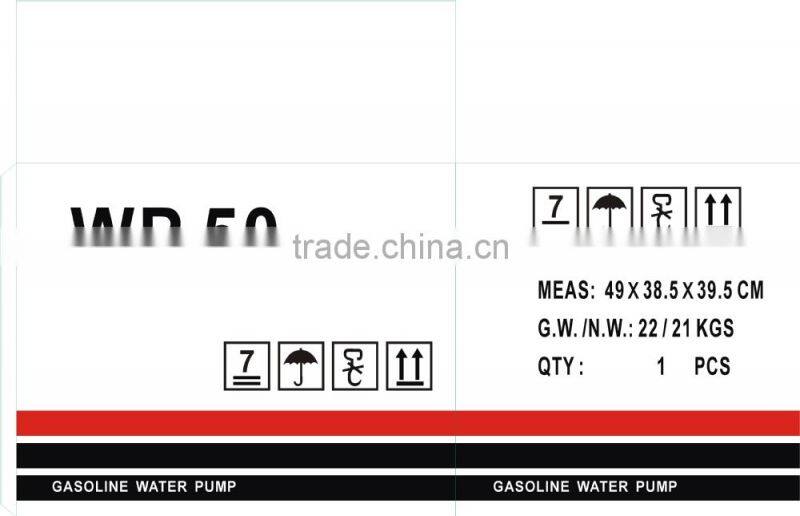 HONDA GX160 2inch gasoline engine water pump WP20, WP50, centrifugal water pumps