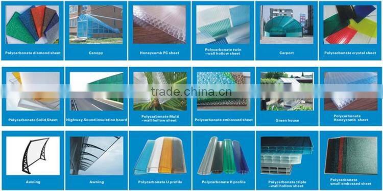 colored polycarbonate sheet polycarbonate board polycarbonate panel PC honeycomb hollow sheet