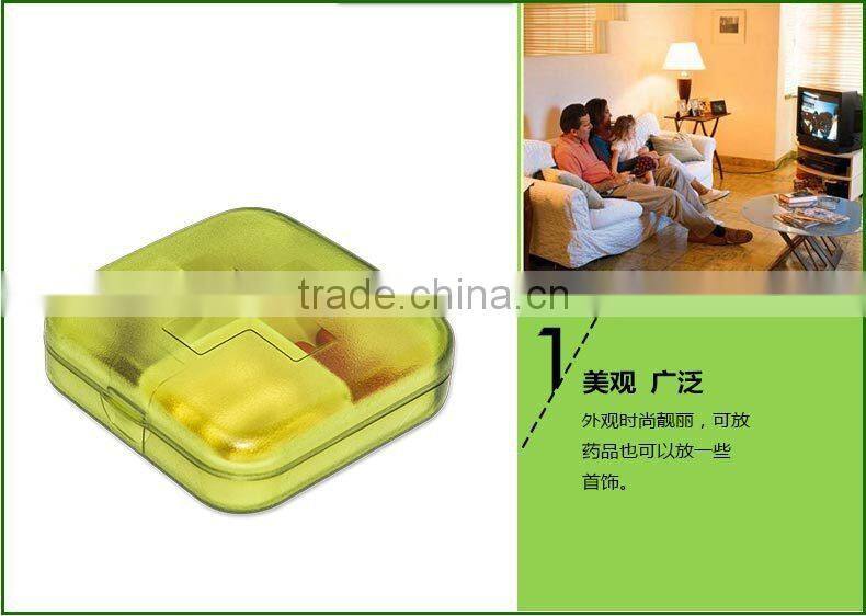 promotion 4 days cross Pill box/PP plastic pill box/Medical capsule holder