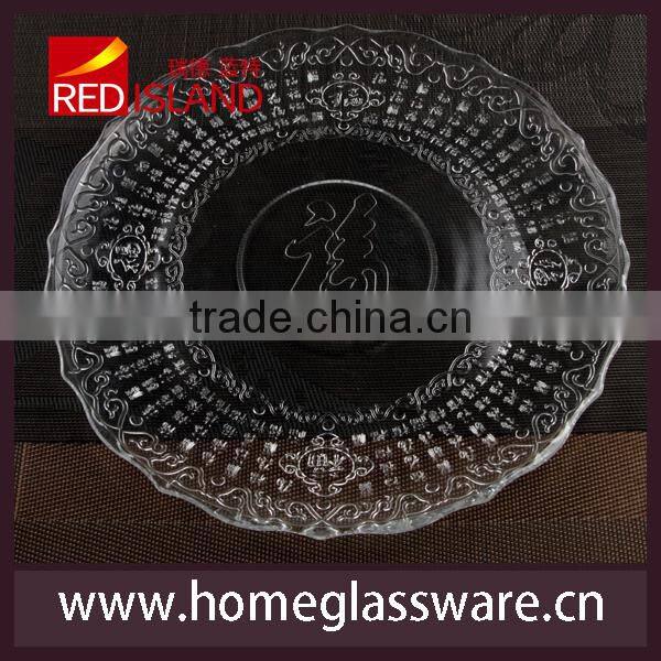 2016 hotsale CLEAR PASTRY CAKE PLATE OR PLATTER SWEETS DESSERTS ROUND CLEAR CHINESE GLASS