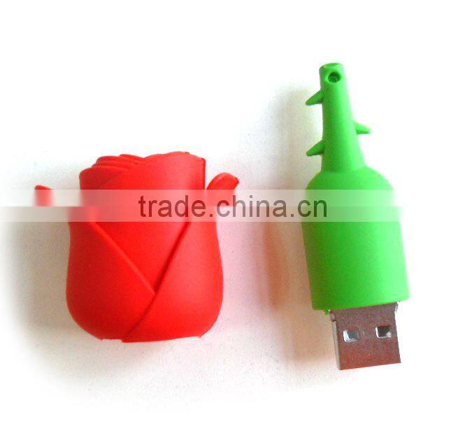Creative rose usb flash drive shell