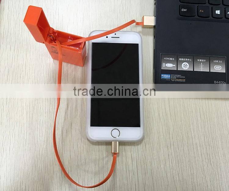 New products 2016 Retractable Lighter Shape fast USB charger cable in mobile phone
