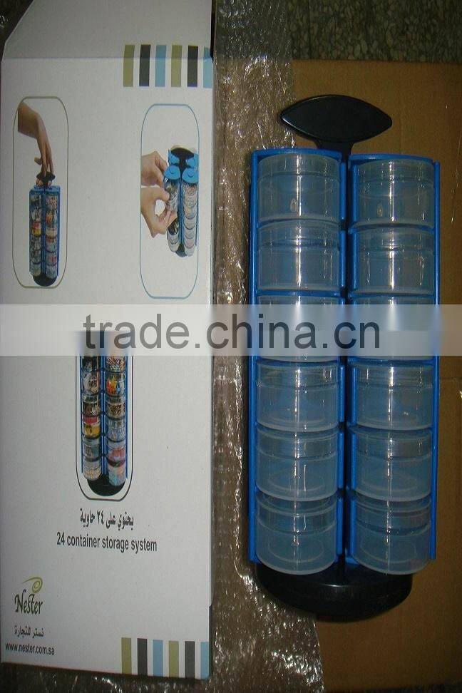 24 Plastic Container Storage System
