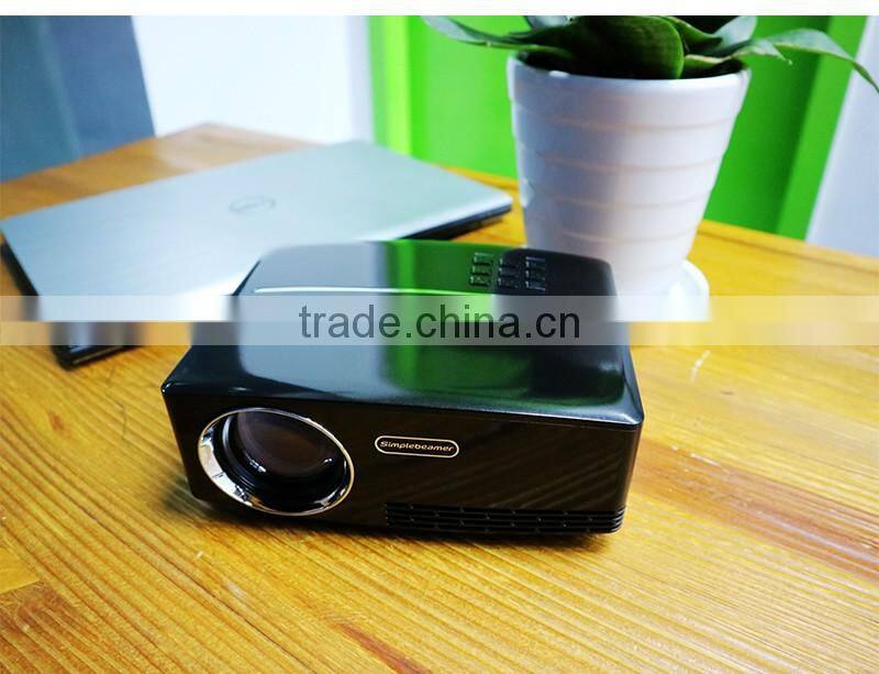 2017 newest design portable led projector 1800 lumens GP 80 led projector with home theater