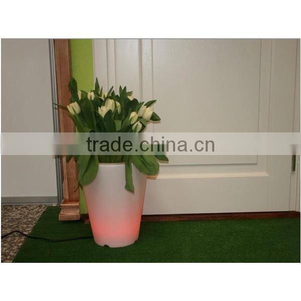 FO-9523 Led Light Flower Pot, Lighted Outdoor Flower Pots, Bulk Flower Pots