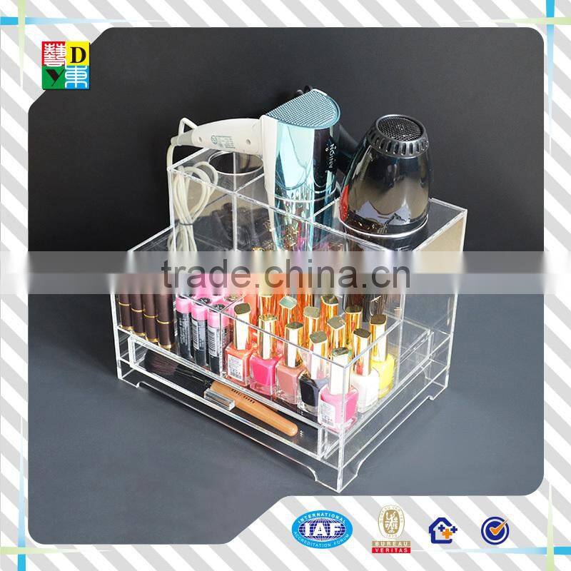 2015 High quality clear acrylic cosmetic drawer organizer,modern design popular acrylic makeup container from China low price