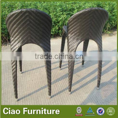 garden outdoor rattan furniturebar table set with brown glass bar stool
