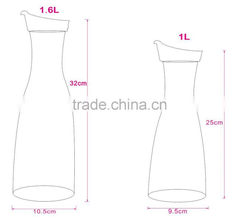 Plastic 1080ml Fruit Juice Bottle/Jug/Pot