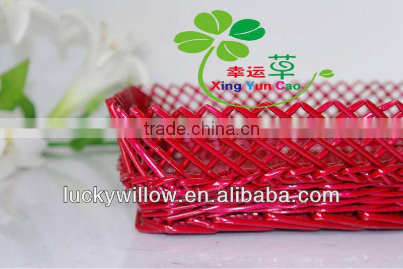 set 3 willow with lining decorative fruit basket decoration