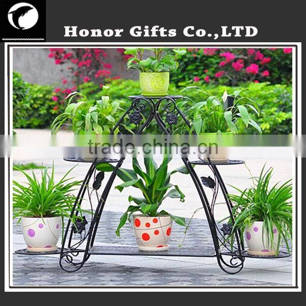 Wrought Iron Tiered Designer Plant Stand