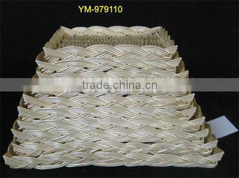 Rectangular Light Wicker Tray