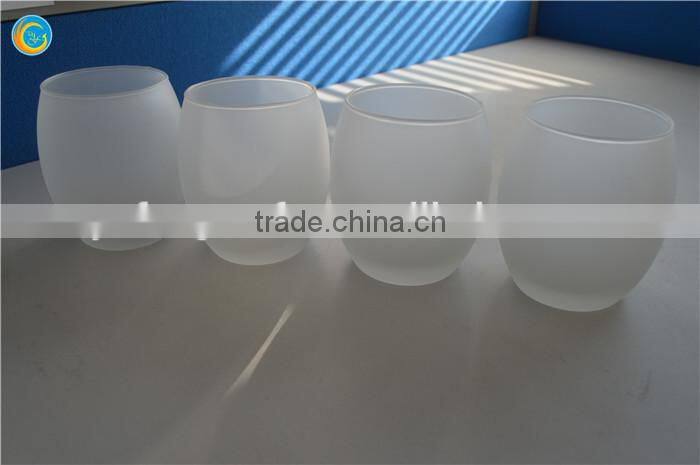 cheap glass candle holders frosting candle jar