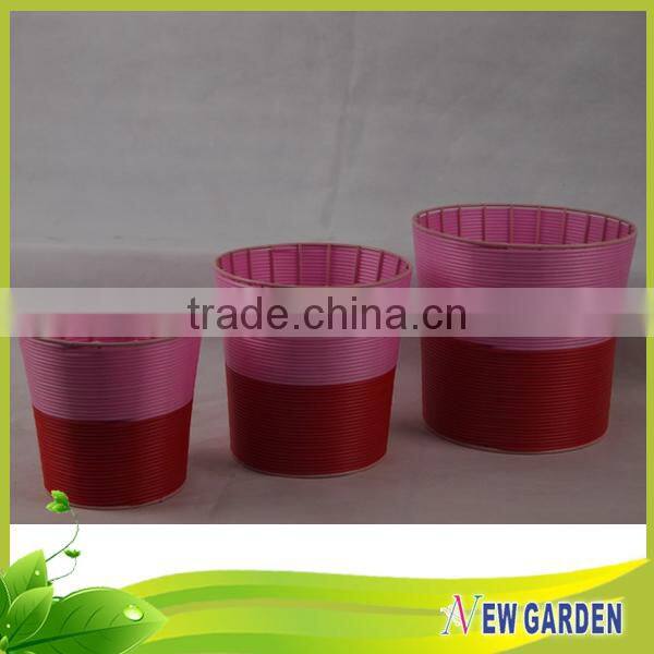 Newgarden smooth surface flower pot imitation rattan basket