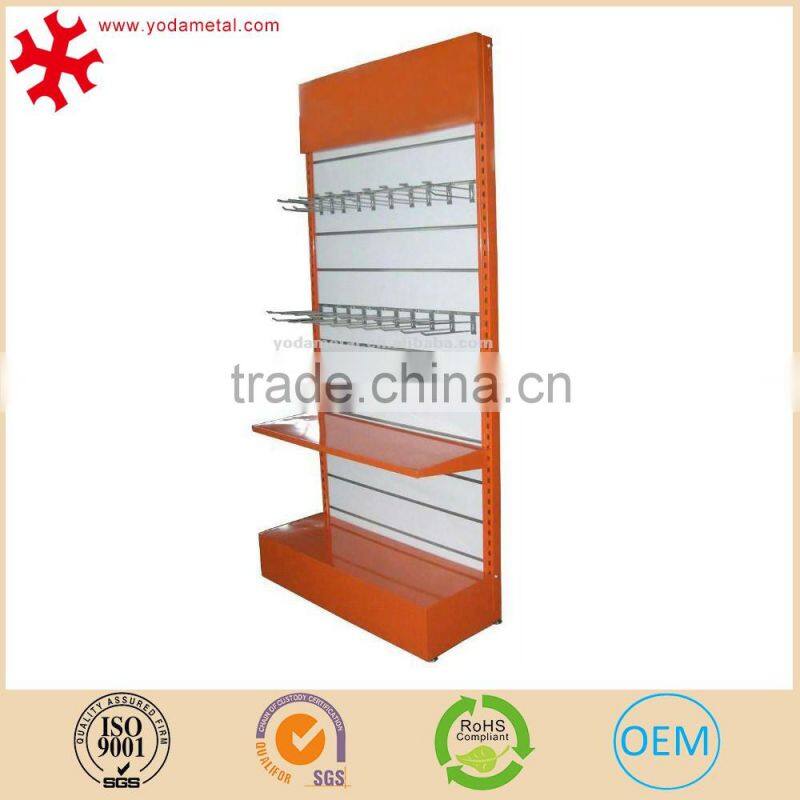 Advertising display metal grocery supermarket shelf with hook