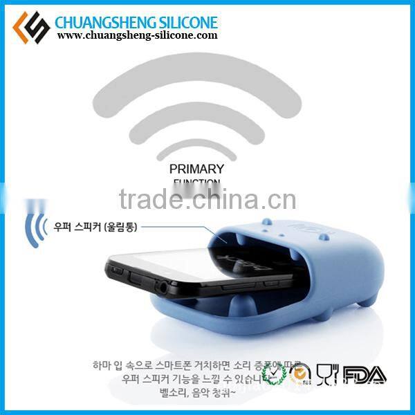 silicone cell phone loud speaker, rubber loud speaker for cellphone, dual loud speaker mobile phone