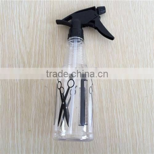 hair care transparent plastic garden spray bottle with trigger for hair salon