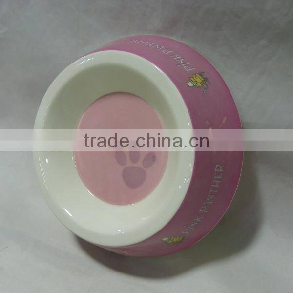 Pink Panther Ceramic Dog Bowl