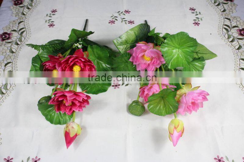 fake artificial lotus flower decorative landscaping lotus flower for wholesale