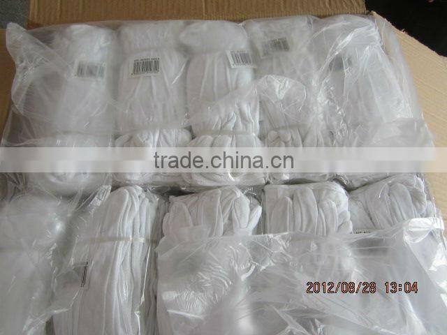 DDSAFETY Hot Sale 100% Bleach Votton Interlock Gloves With Mini Pvc Dots On Palm