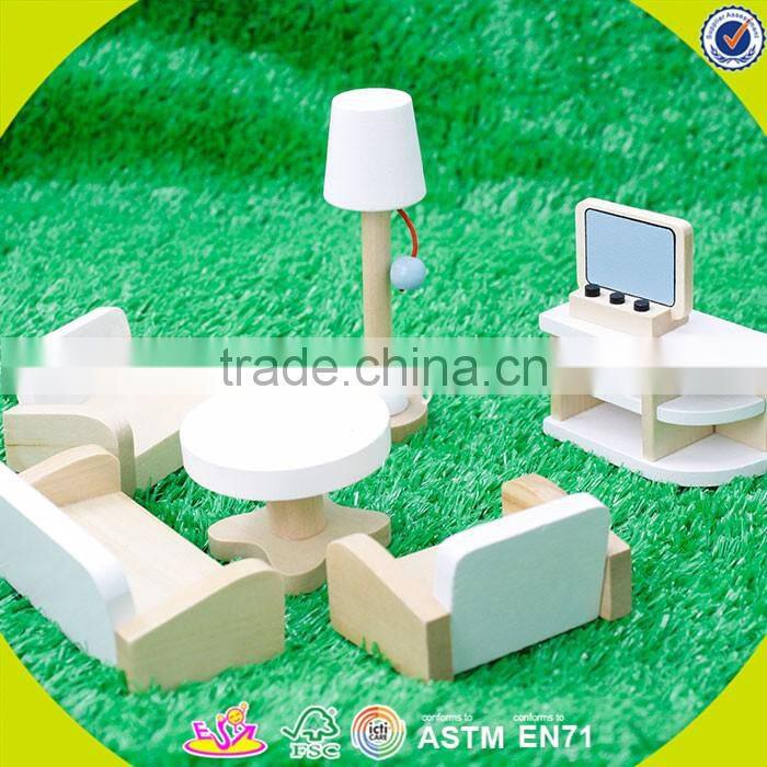 2017 newest baby wooden doll furniture, top fashion kids wooden doll furniture, best chiodren wooden doll furniture W06B045