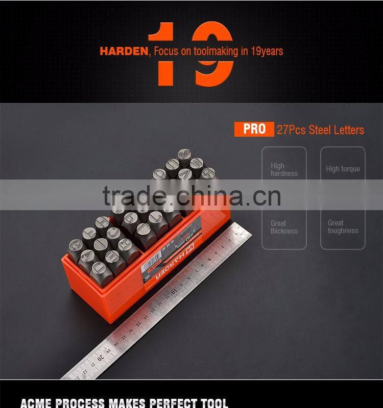 Professional 8mm 27PCS Steel Letters