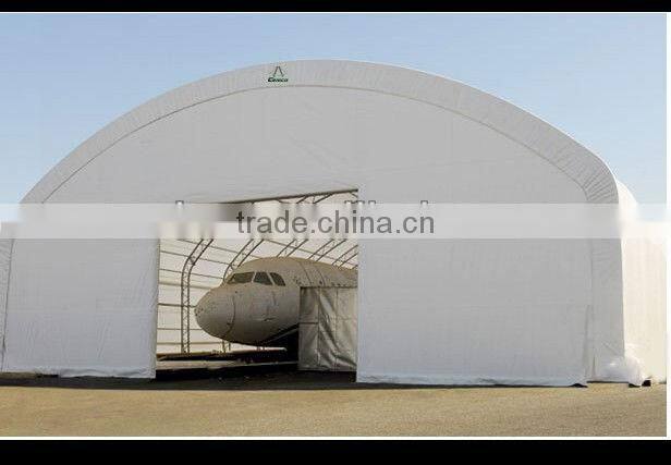 Fabric Building Structure , Heavy duty storage shelter, Aircraft Hangar, Metal Prefabricated Building