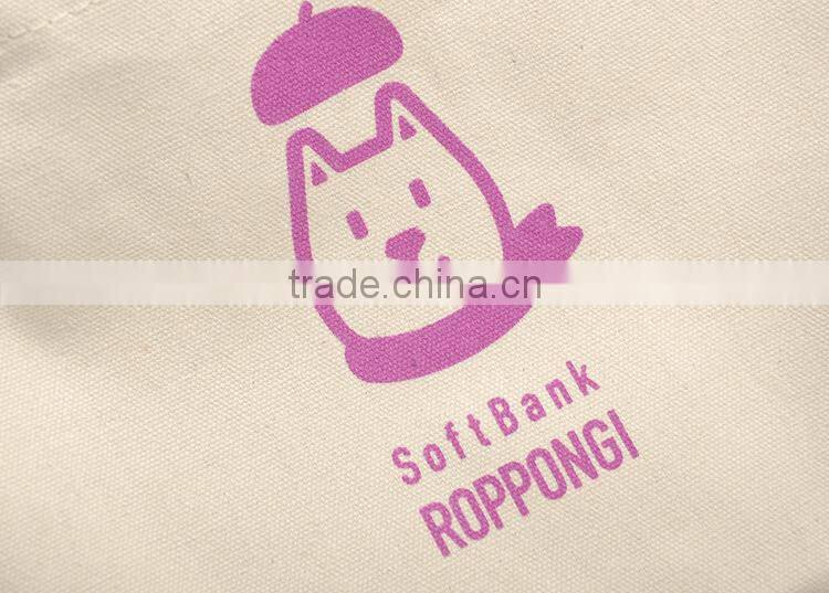 Wholesale Cartoon Dog LOGO Canvas Durable Tote Bag,Women Fashion Large Capacity Shopping Bag FH091