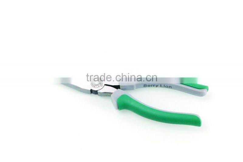 BERRYLION rubber handle 8'' long nose clamp pliers with drop forged treatment
