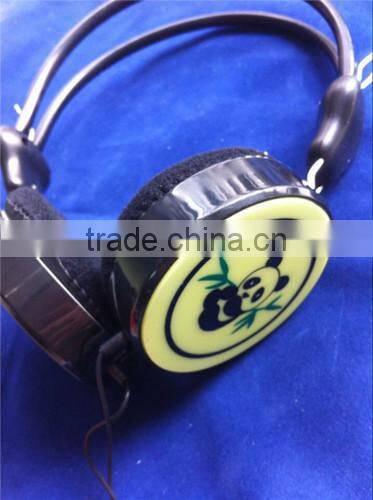 Lovely panda photo stereo headphone