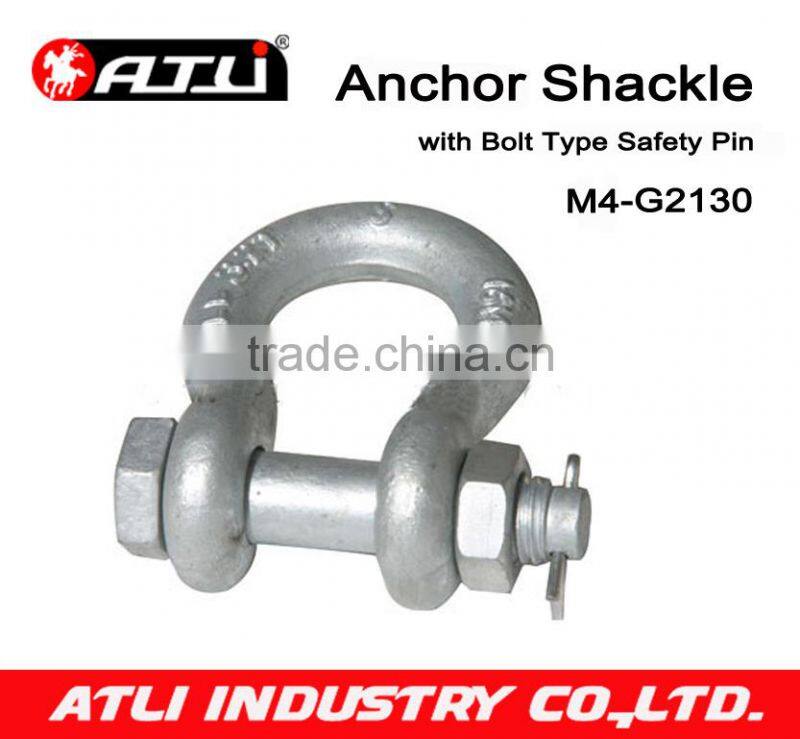 G2130 Galvanized Screw Pin US Type Steel Drop Forged Bow Shackle
