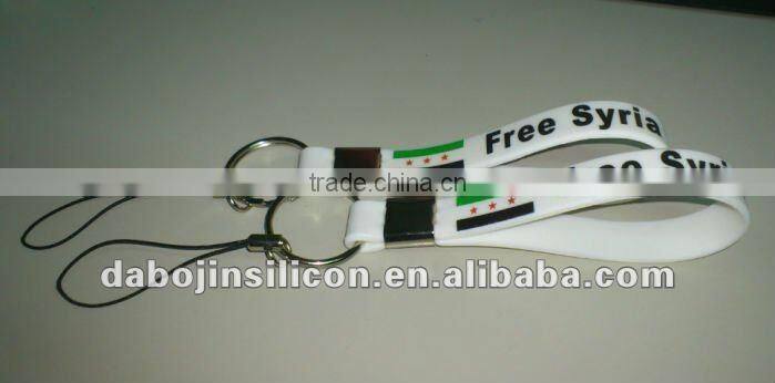 silicone mobile phone keychain