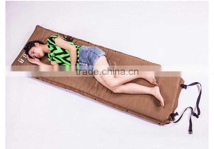 Faux Suede Sith PVC Automatically Inflating Sleeping Pad Connectable Camping Mat 2.55KG