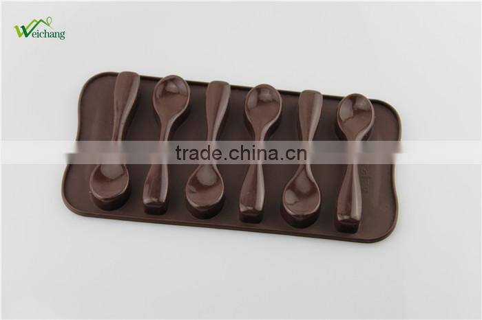 WCJB046 Silicone Spoon Shape Chocolate Cake Candy Mold Sugar Candy Baking Mold