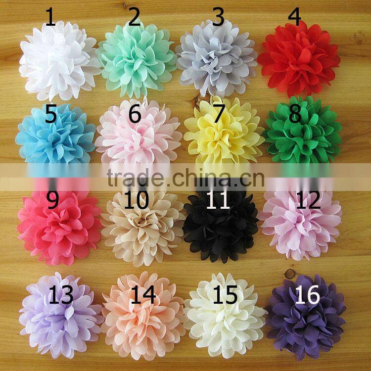 CF 0614 handmade chiffon bead black vintage wholesale shoe flower for lady shoes