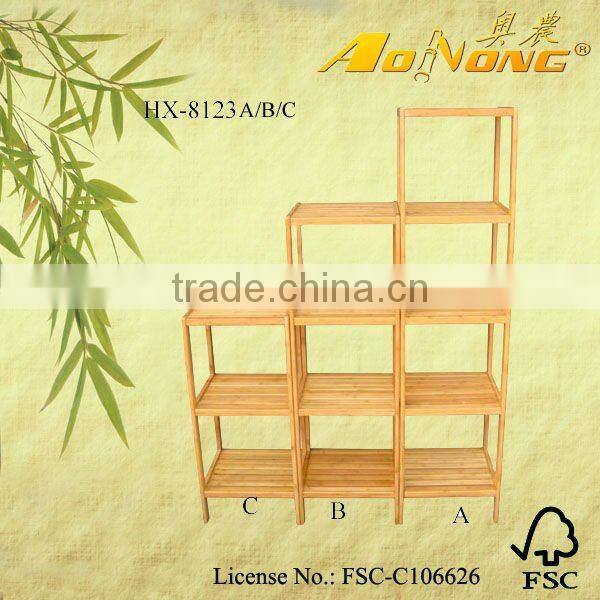 bamboo display shelf