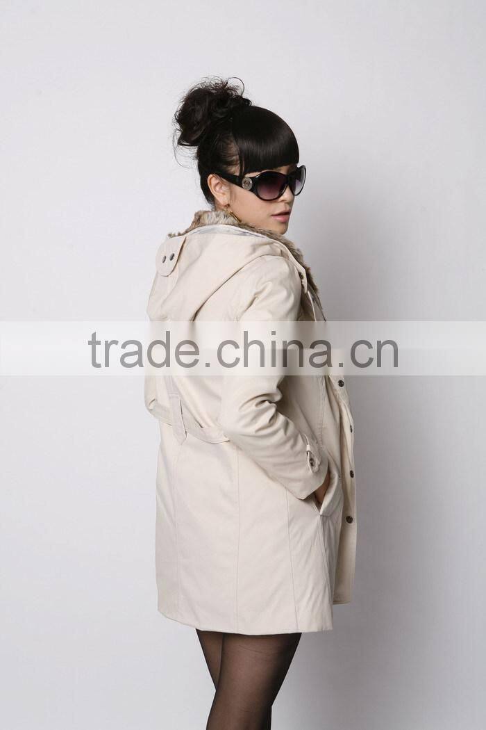 Warm Winter Coat Jacket Outerwear Faux Fur Lining Women's Fur Jackets Overcoat