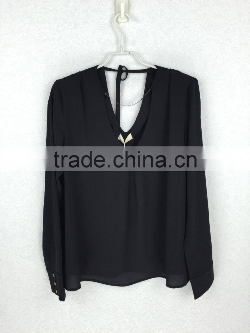 2016 Sexy V Neck Long Sleeve Women Pullover Sweater Blouse