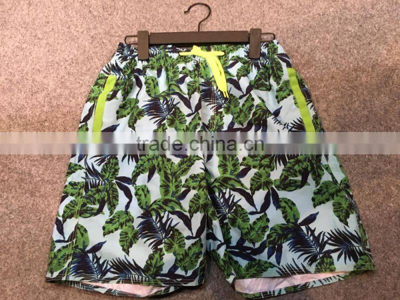 100%polyester fancy 2016 mens quality beach shorts