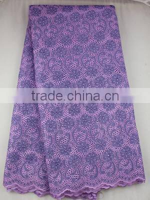 Bestway Textile Industry Cotton Cloth African Voile Lace Fabrics 5 Yards Cotton Voile Lace Fabric For Party SL0312