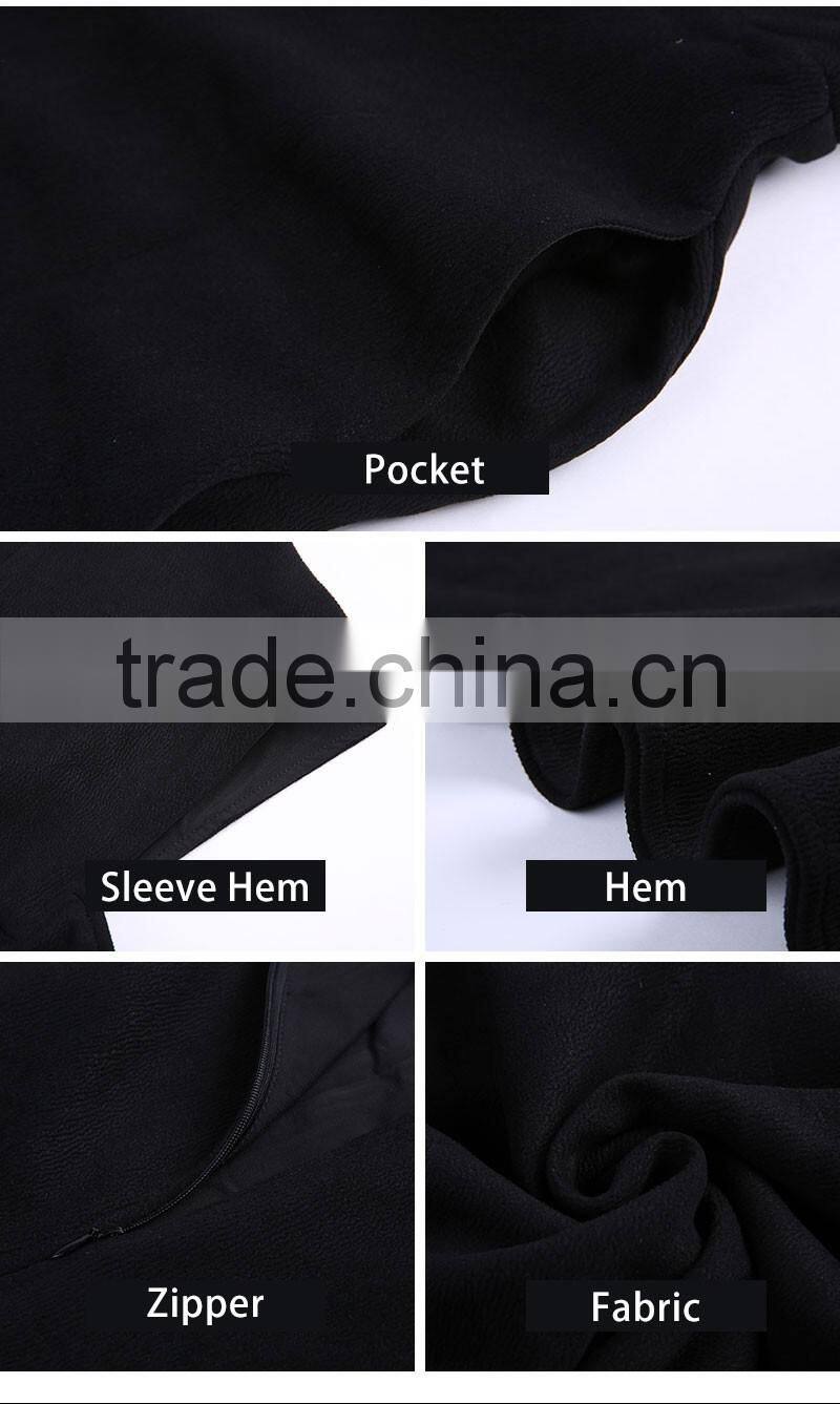 guangzhou wholesale good design best sale latest fashion black sleeveless elegant women smart casual dress 2017