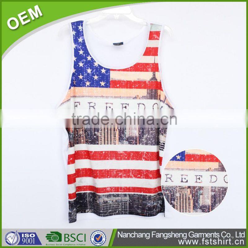 high quality 100% polyester singlets ,dri fit tank tops wholesale CE