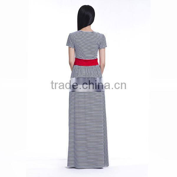 latest dress designs photos fashion 2017 long stripe dress
