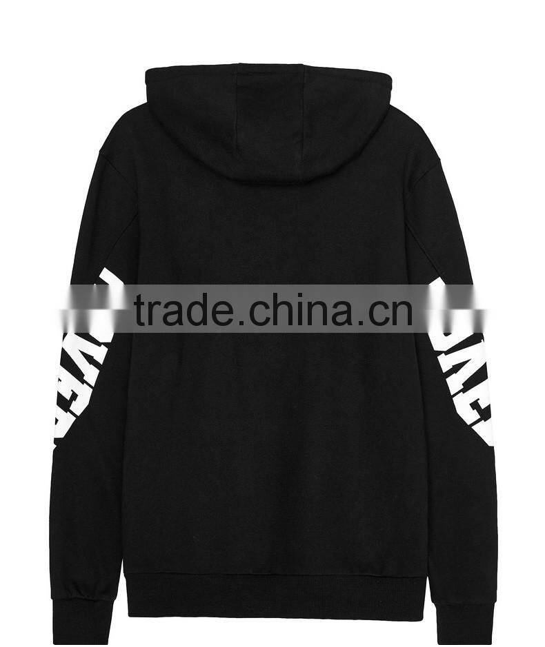 2017 Custom Printed Mens Cotton Hoodies Sweatshirt Pullover with embroidered logo