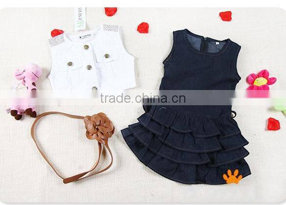 Fashion Baby Kids Clothes Set WITH Belt + Coat+ Queen Dresses for Girls SV001188