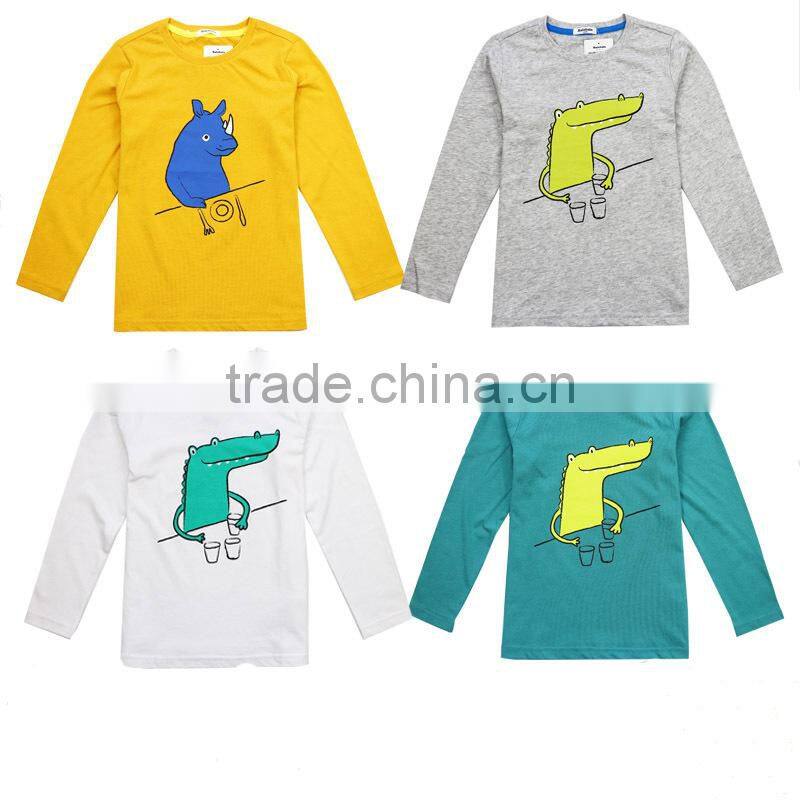 T-shirt supplier long sleeve kids t-shirt,custom print cotton t-shirt made in china