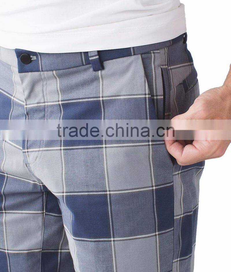 Soft cotton plaid cool man summer shorts