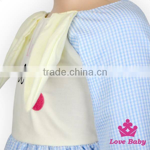 Ester Baby Gril Frock Back Hollow Skirts Cute Children Cartoon Rabbit Princess Casual Dresses Kids Frock Designs